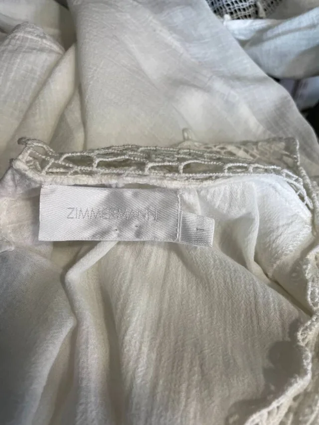 Zimmermann Lace Blouse White Size: XS in White Cotton from Oxfam Online Shop, photo 2 of 2