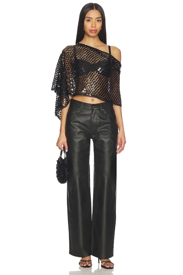 Jaded London Sequin Cape Top in Black, photo 5 of 6 from REVOLVE (Canada)