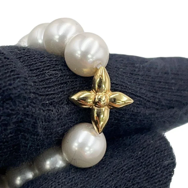 Silver・My LV PearlM01990 Gold Plated Faux Pearl in Gold from GALLERY RARE, photo 9 of 12