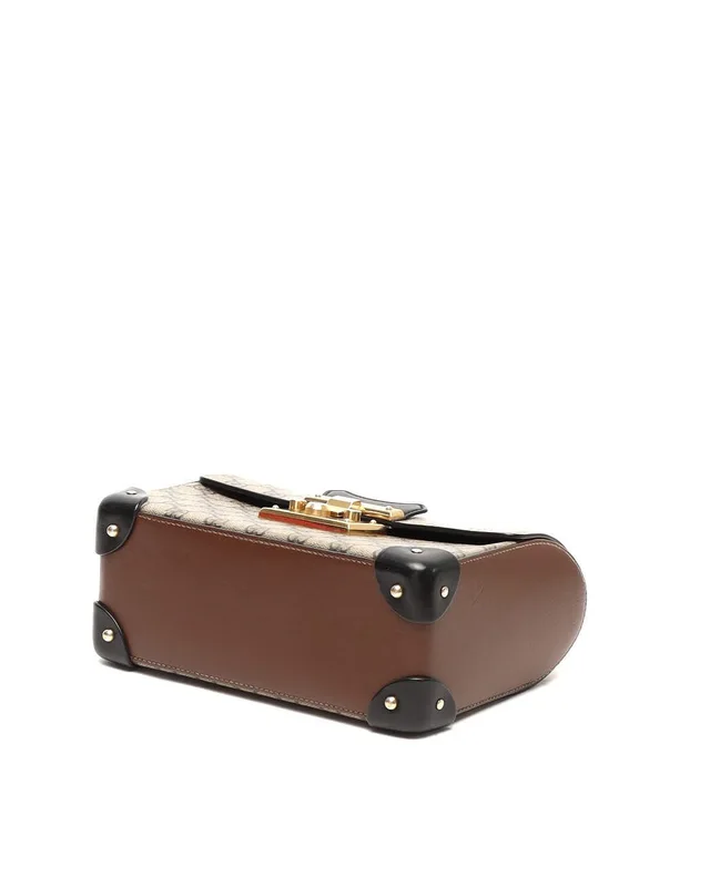 Gucci GG Padlock Bamboo Top Handle Bag in Canvas from A Retro Tale, photo 5 of 9