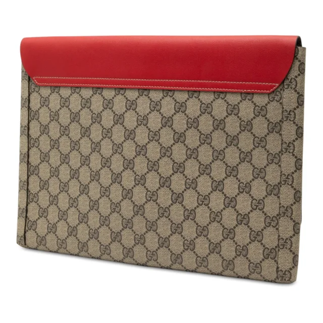 Beige Gucci GG Supreme No Longer Not Yet Clutch in Beige Coated canvas from Designer Revival, photo 2 of 2