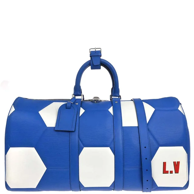 Louis Vuitton 2018 Blue Epi Keepall Bandouliere 50 Handbag M52120 in Blue Leather from AMORE Vintage Tokyo