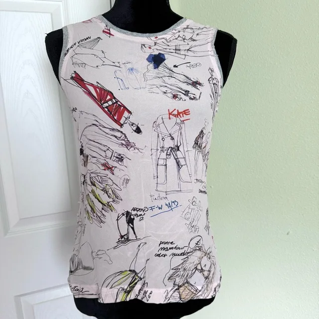 Dolce & Gabbana Silk Cotton Printed Top in gray Silk from Poshmark