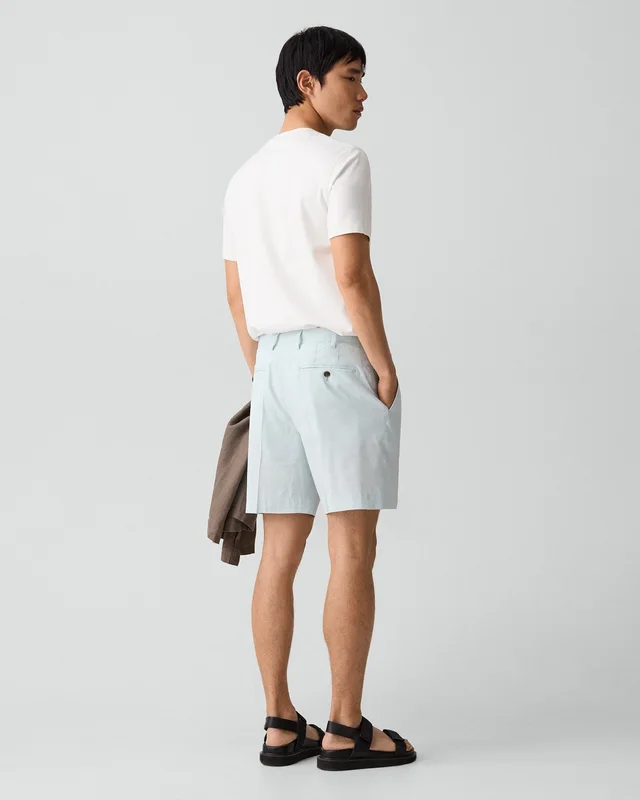 Theory Standard Short in Good Linen in DARK ICY DEW 62% Linen, 36% Viscose, 2% Elastane, photo 3 of 10 from Theory