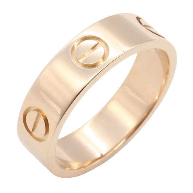 Cartier Love Au750 Pink Gold Ring Size 12 in Pink from LuxUness