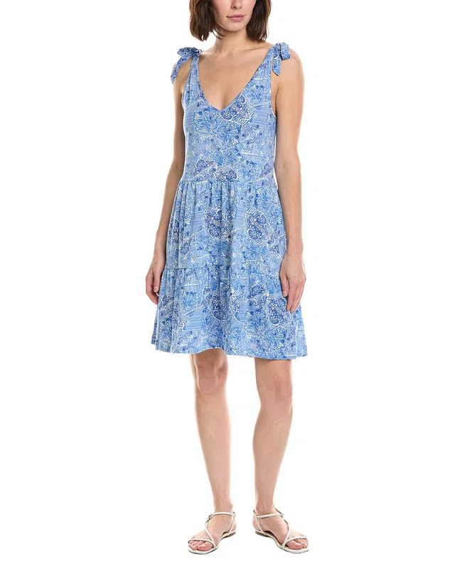 Stella Parker Bow Shoulder Tiered Mini Dress, image 1 of 1 from Rue La La