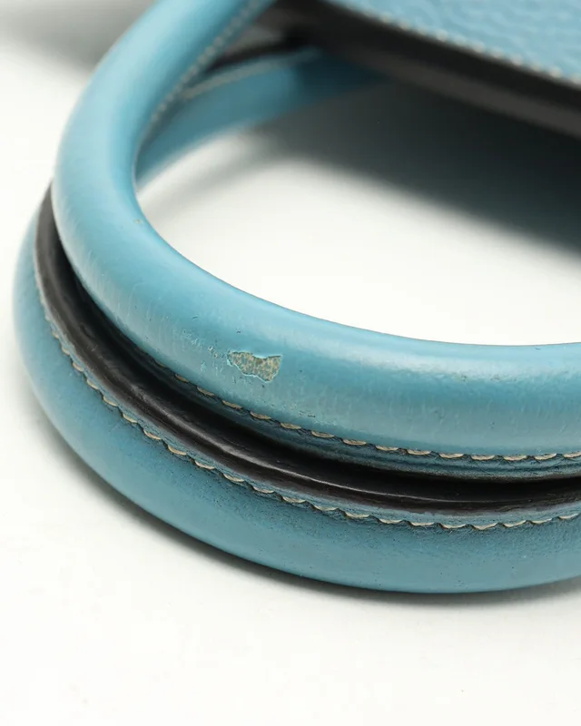 Hermès Birkin 30 Clemence Blue Jean Bag in Blue Clemence leather from A Retro Tale, photo 8 of 12