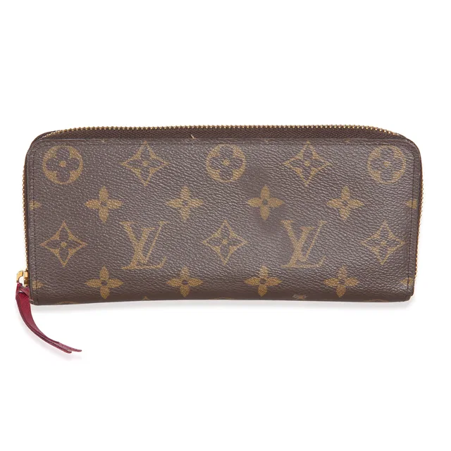 Louis Vuitton Fuchsia Monogram Canvas Clemence Wallet in Pink Clemence leather from myGemma
