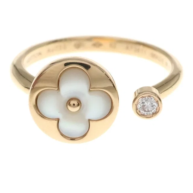 Louis Vuitton Sunblossom Mini Ring Diamond Mother of Pearl 18K Pink Gold in Pink from The Reluxe