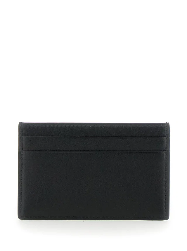 Gucci Gg Plate Calf Leather Card Case — Black Cases in Black Calfskin from HEWI