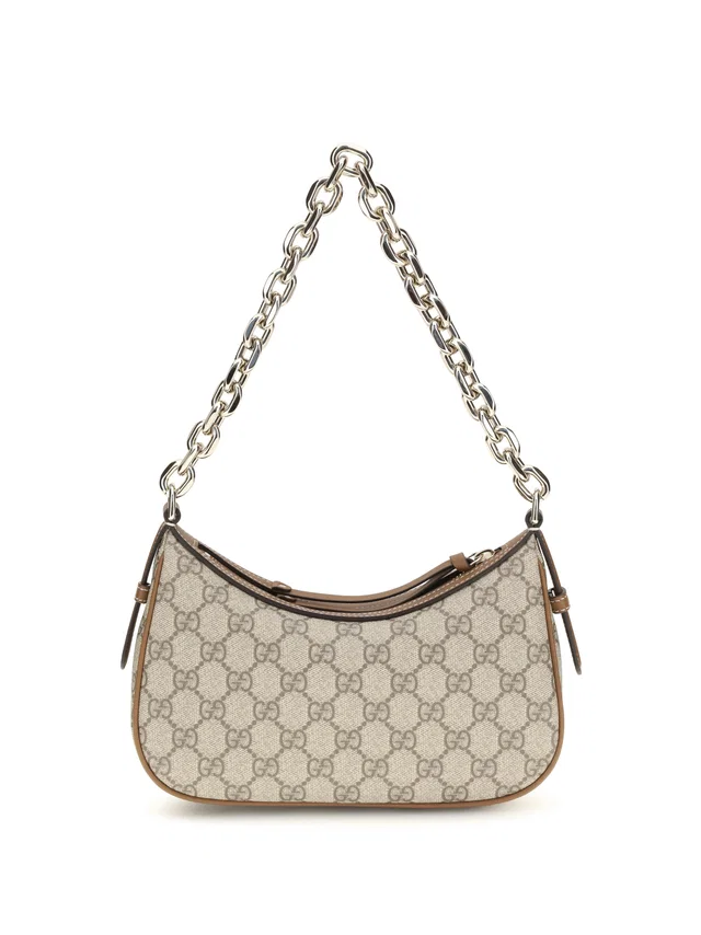 Gucci Gg Emblem Shoulder Bag — Beige Fabric in Beige Coated canvas from HEWI