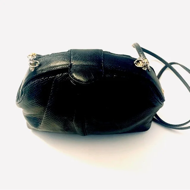 Judith Leiber Vintage Lizard Mini Crossbody Bag And Clutch, Black in black Lizard from Poshmark, photo 11 of 11