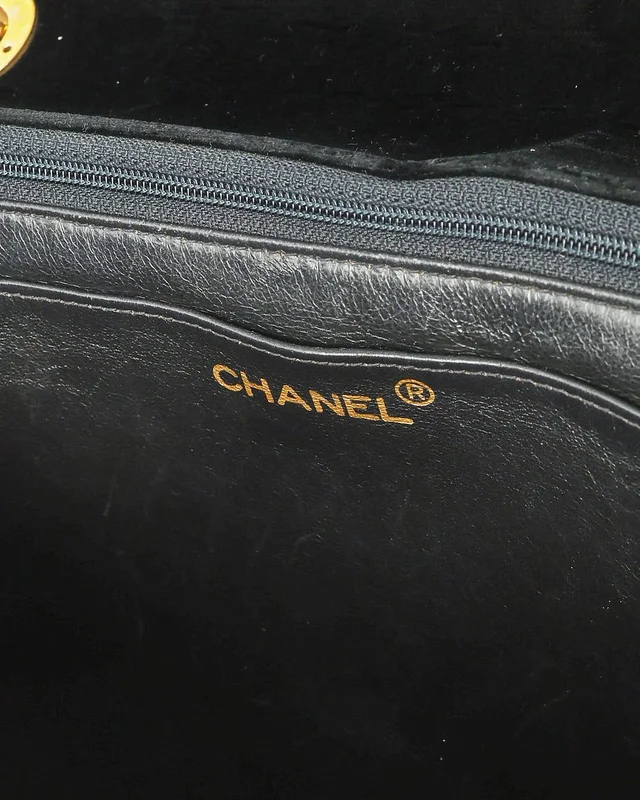 Chanel Classic Velvet Chevron Single XL Flap Bag in Velvet from A Retro Tale, photo 9 of 11