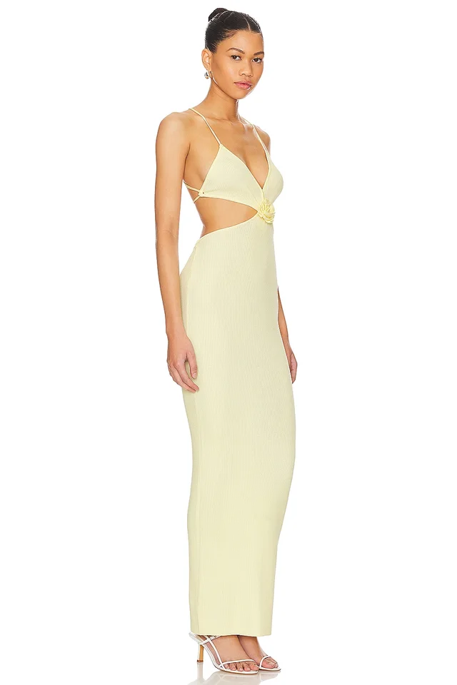 MORE TO COME Kacey Maxi Dress in Baby Yellow, photo 2 of 3 from REVOLVE (Canada)