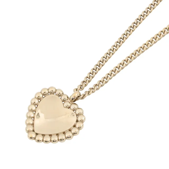 Chanel Heart Necklace PinkABG221 B21625 Metal Costume Pearl Resin in Resin from GALLERY RARE, photo 3 of 10