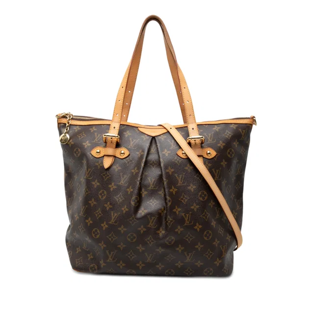 Brown Louis Vuitton Monogram Palermo GM Satchel in Brown Coated canvas from Designer Revival