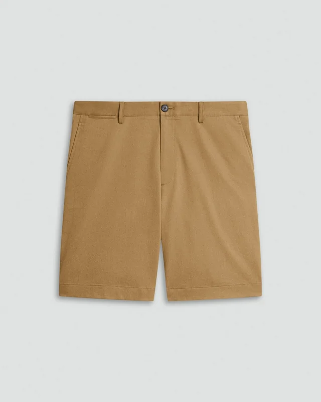 Theory Standard Chino Short in Moonsoft Cotton in FRESH KHAKI 97% Cotton, 3% Spandex, photo 5 of 10 from Theory