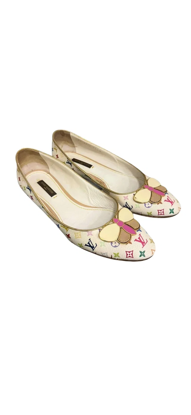 Louis Vuitton Multicolour Murakami Flats Sz36.5 from Luxury Promise
