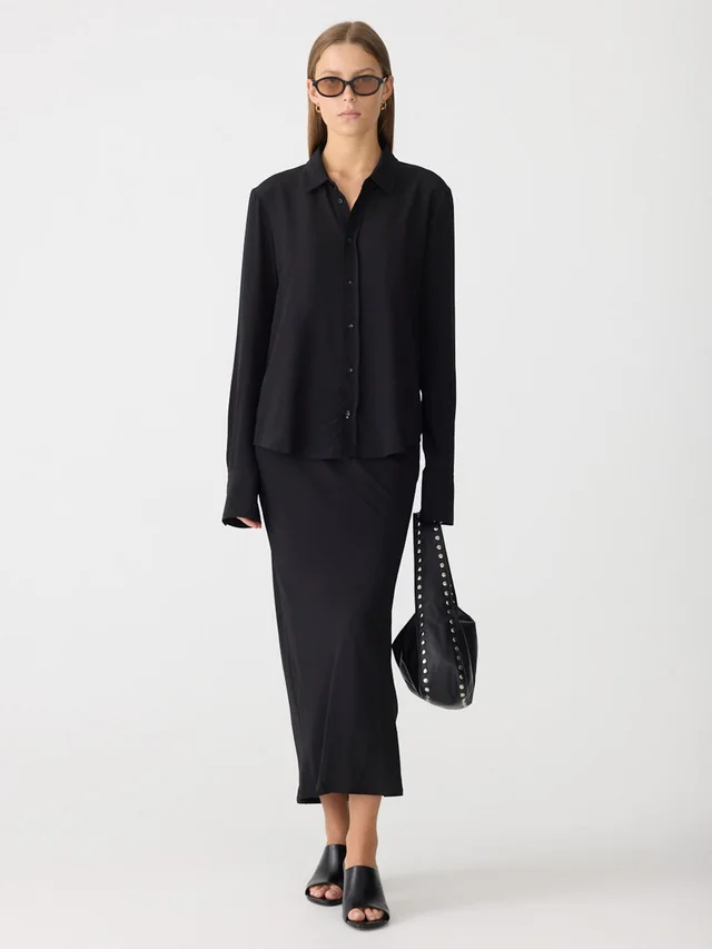Bassike Fine Silk Crepe Shirt from bassike, photo 1 of 1