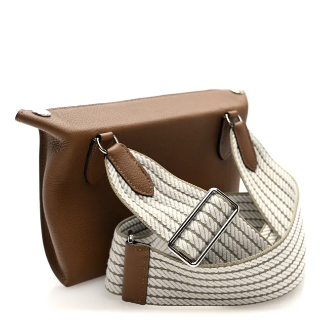 Hermès Togo Sangle Cordage Videpoches Alezan Beige Marfa Gris Pale in Beige Togo leather from FASHIONPHILE, photo 3 of 9