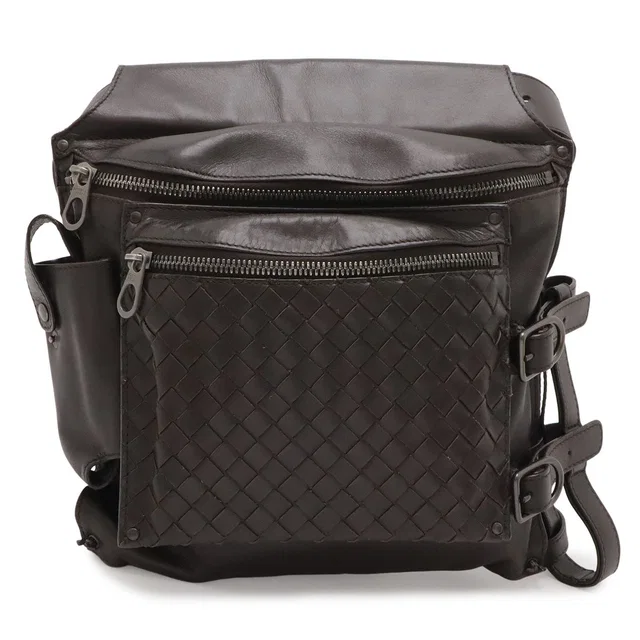 Bottega Veneta Intrecciato Waist Bag Leather Dark Brown in Brown Woven leather from The Reluxe