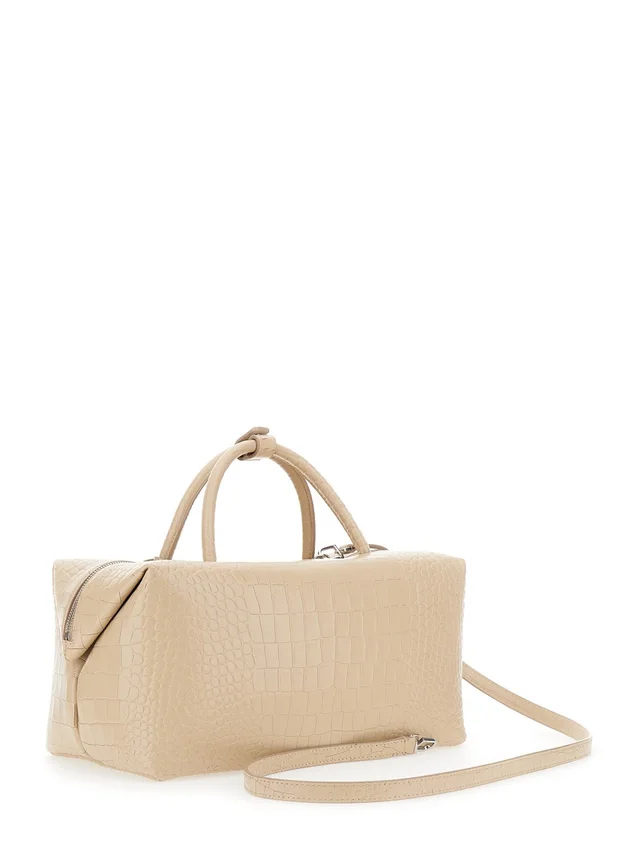 MAX MARA 'Holdall Large' White Handbag with Adjustable and Removable Strap in Leather Woman in White 100% Lamb, photo 6 of 10 from Gaudenzi Boutique
