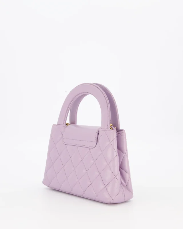 Chanel Lilac Small Mini Kelly Shopping Bag in Purple Calfskin from Sellier, photo 7 of 21