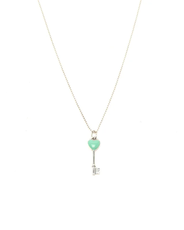 Tiffany & Co. Heart Key Silver Necklace in Silver from A Retro Tale