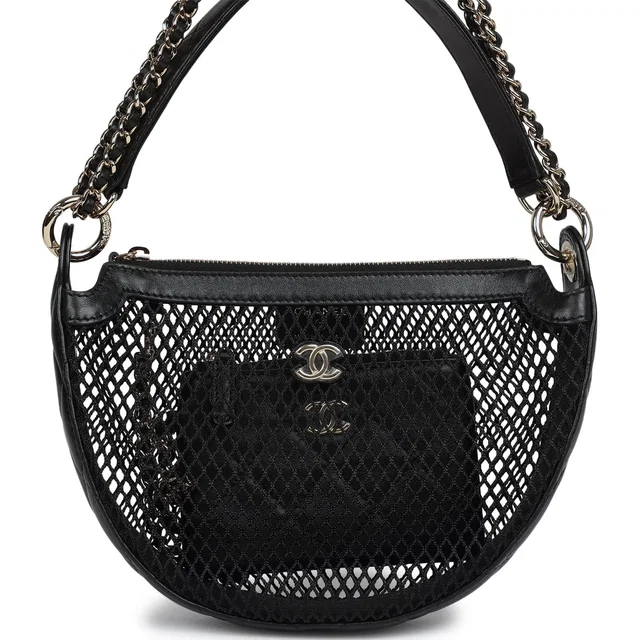 Chanel Round Clutch in Black Lambskin from Madison Avenue Couture