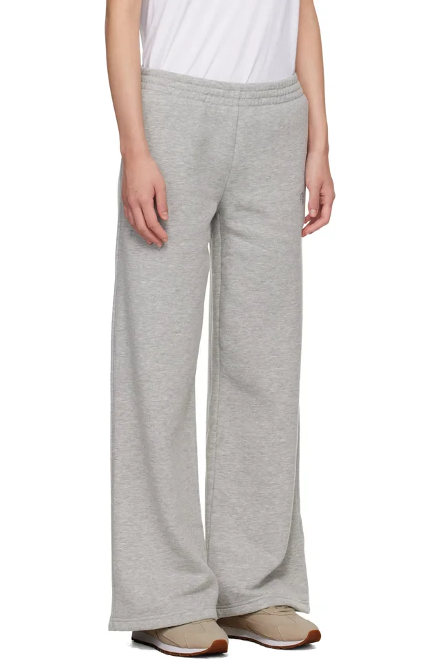 ANINE BING Gray Kacey Monogram Sweatpants, photo 2 of 4 from SSENSE