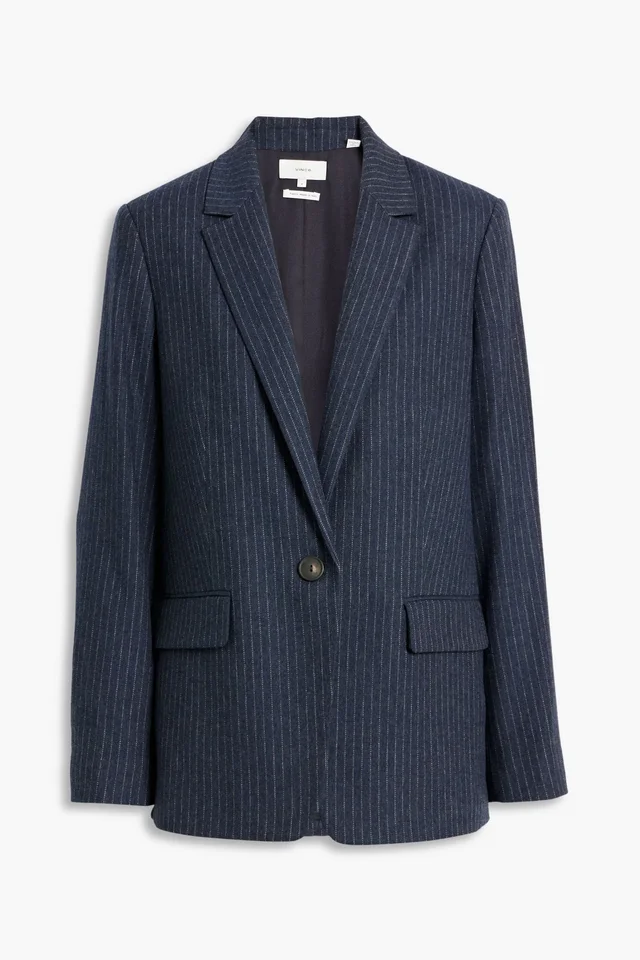 Vince. Pinstriped Woven Blazer in Blue from THE OUTNET, photo 1 of 1