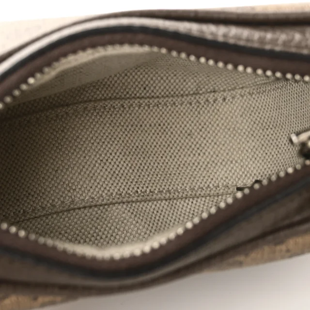 Gucci GG Supreme Monogram Textured Calfskin Web Mini Attache Hobo Beige Ebony New Acero in Beige Calfskin from FASHIONPHILE, photo 5 of 10