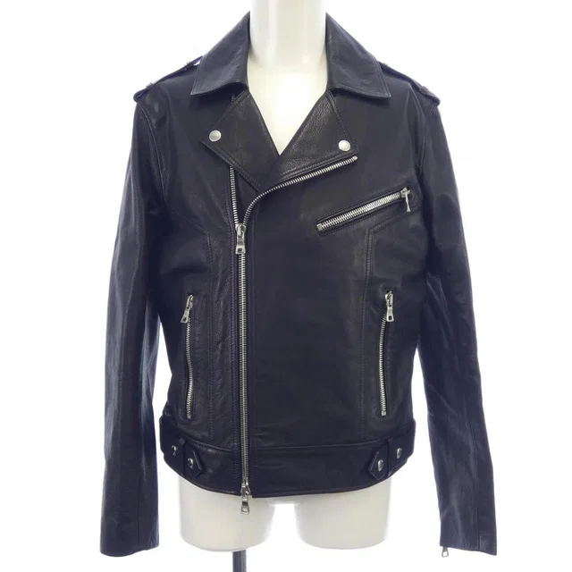 Balmain Leather Riders Jacket in Leather from LuxUness