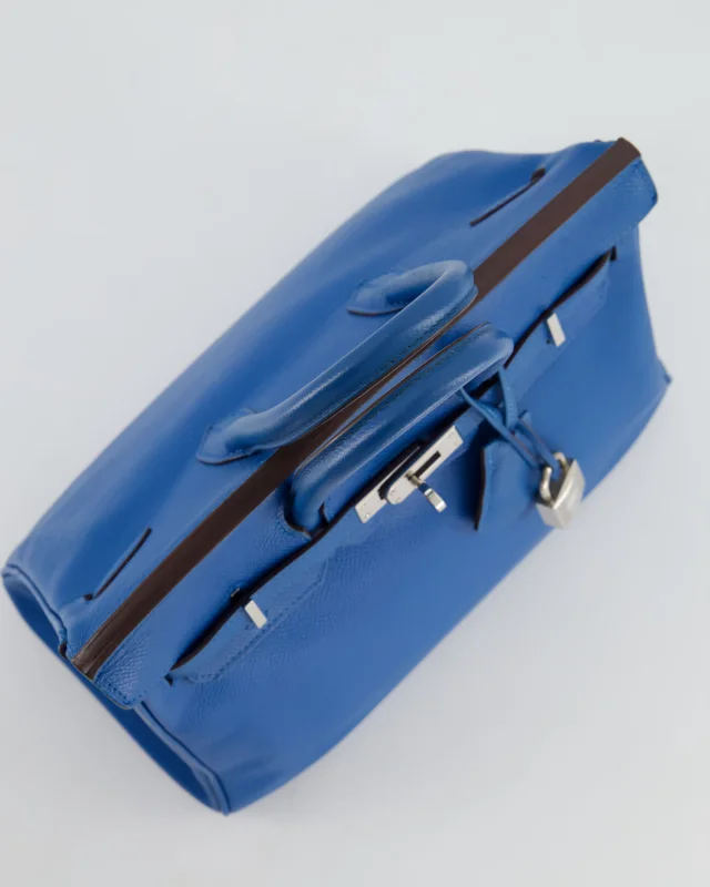 Hermès Birkin 25 Retourne Bag in Blue Epsom leather from Sellier, photo 20 of 26