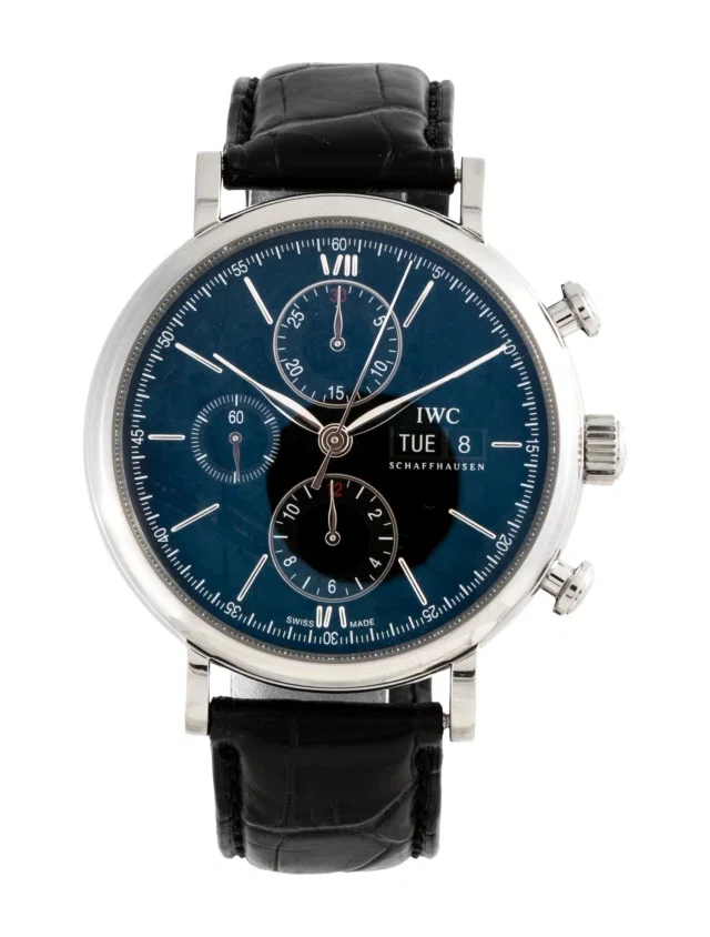 IWC Portofino Chronograph Watch in multicolor Crocodile from The RealReal