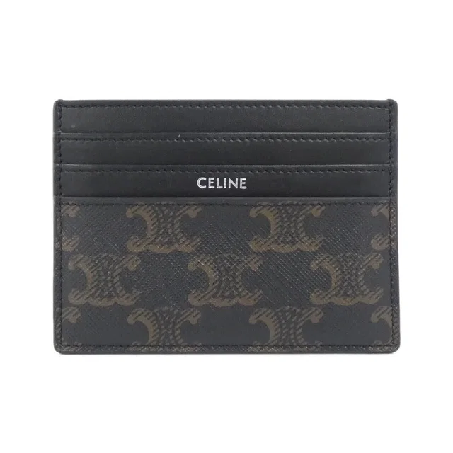 Celine Card Case Card Holders Black in Black Canvas from The Reluxe