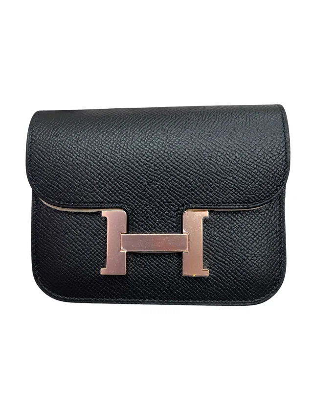 Hermès Constance Slim Black Epsom RGHW #U SKC1480 YEAR 2022 in Black Epsom leather from Luxury Promise