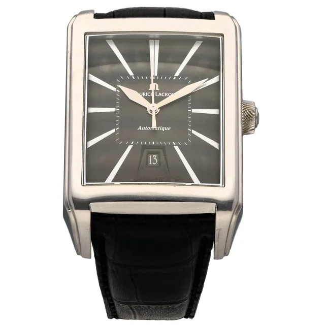 Maurice Lacroix Pontos PT 6127 36mm Stainless Steel Watch in Leather from H&T