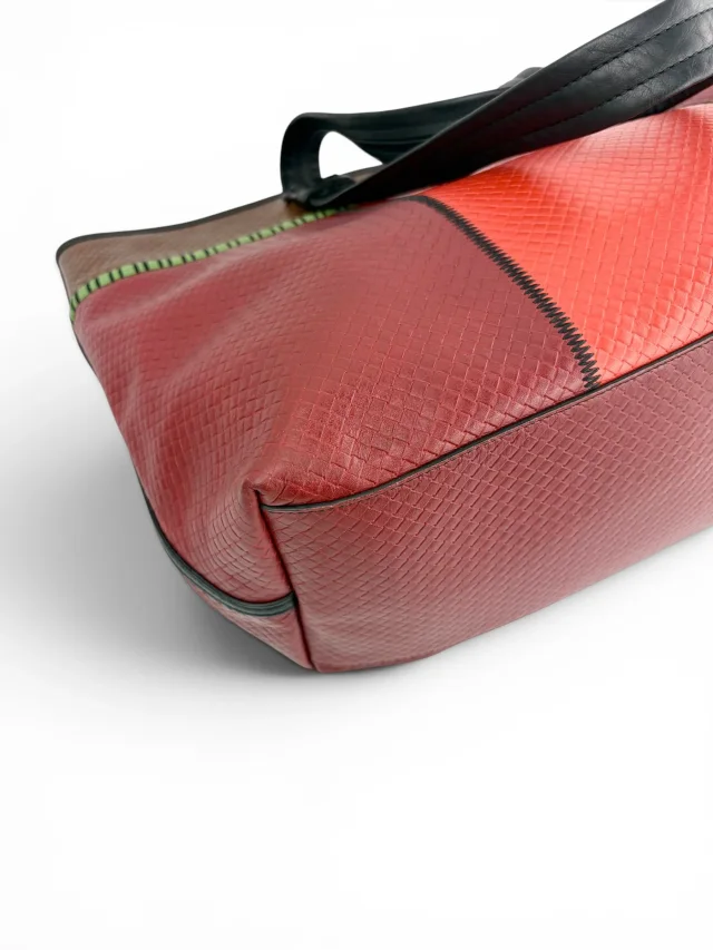 Bottega Veneta Large Micro Intrecciato Multi Color Block Tote in Multicolor Woven leather from Season 2 Consign, photo 7 of 9