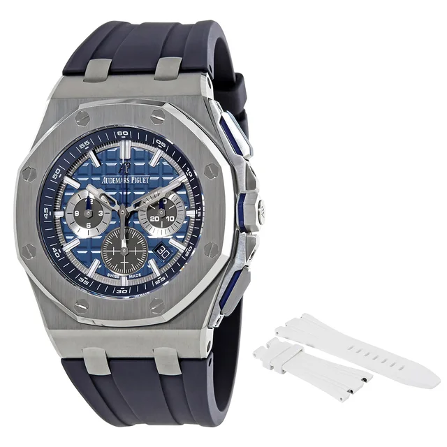 Audemars Piguet Royal Oak Offshore Chronograph Blue Dial Mens Watch 26480TI.OO.A027CA.01 in blue|gray from Jomashop.com