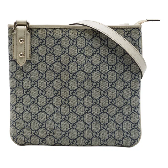 Beige Gucci GG Supreme Crossbody in Beige Coated canvas from Designer Revival