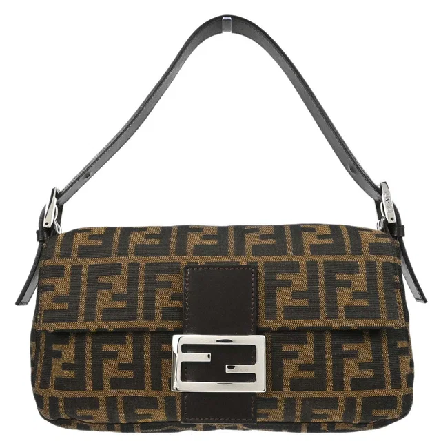 Fendi Brown Zucca Baguette Handbag in Brown Canvas from AMORE Vintage Tokyo