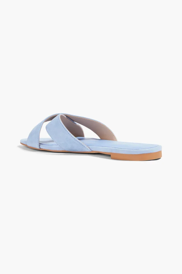 Stuart Weitzman Roza Suede Flat Sandals, photo 3 of 4 from THE OUTNET