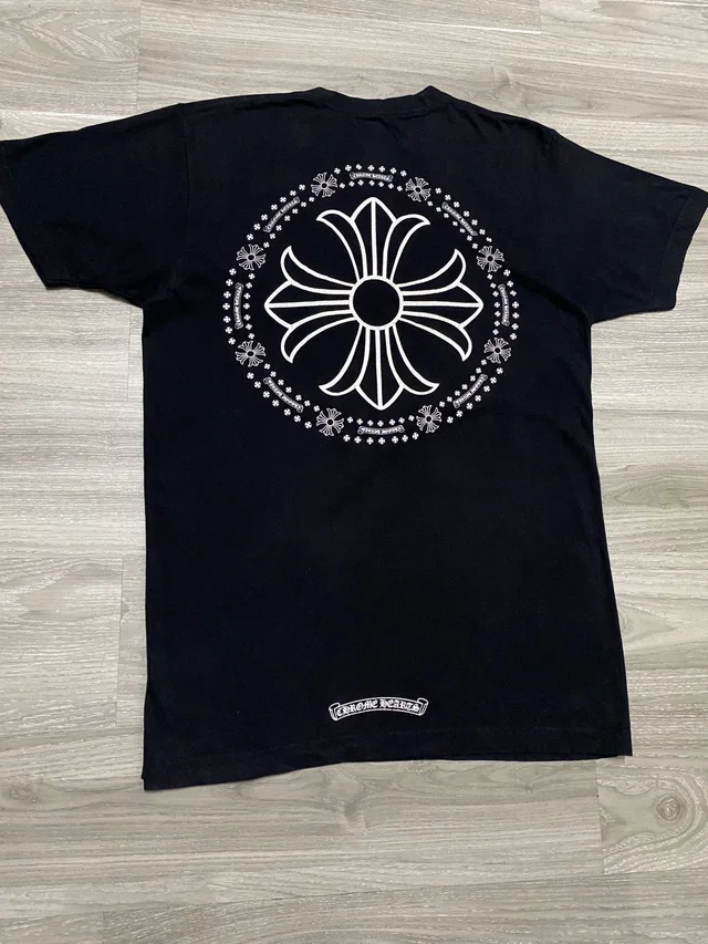 Jumbo Cross Chrome Hearts Tee in black from Grailed