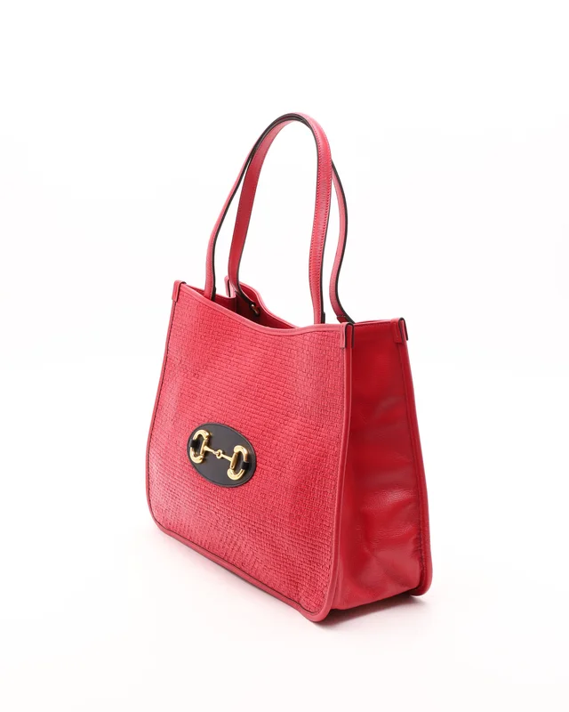 Gucci Raffia Horsebit Tote Bag in Raffia from A Retro Tale, photo 2 of 8