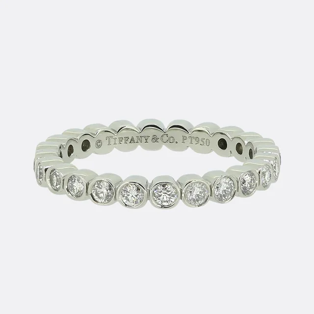 Tiffany & Co. Diamond Jazz Eternity Band Ring Size H 1/2 (47) from The Vintage Jeweller