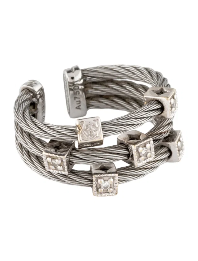 Charriol Diamond Cubestation Cable Ring in multicolor from The RealReal