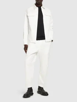 Jil Sander Cotton gabardine overshirt in 100% Cotton, photo 2 of 5 from LUISAVIAROMA