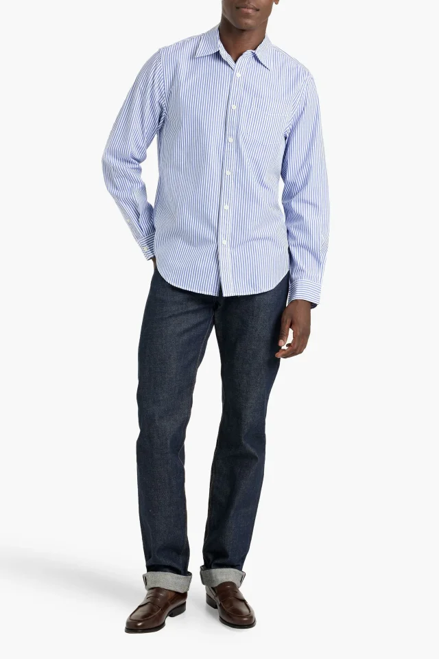 Alex Mill Striped Cotton-Poplin Shirt, photo 2 of 4 from THE OUTNET