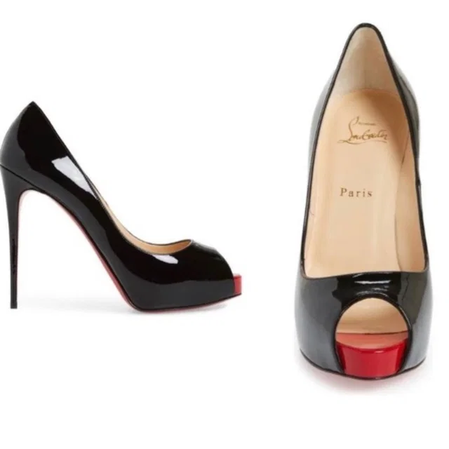 Christian Louboutin Black Patent Very Prive Pumps Heels - 38 in black|red Patent leather from Poshmark